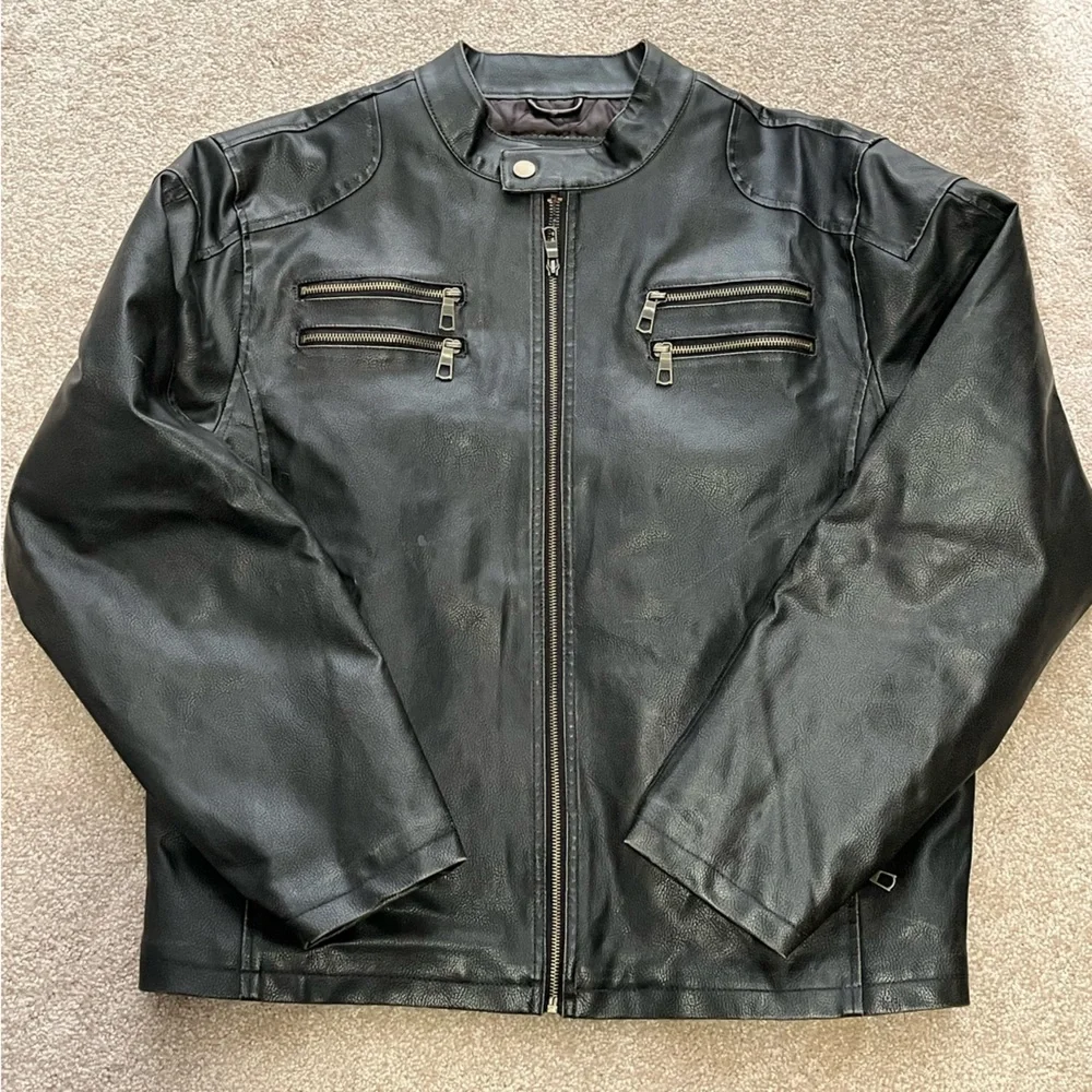 Vintage brown “pleather” jacket Lg - Picture 7 of 14